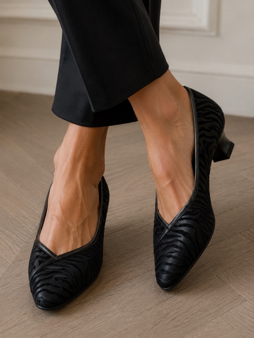 Thierry Rabotin “Rio” Leather Textured Heels - made in Italy
